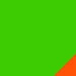 green glossy with orange tips