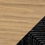 black papercord / oak, oiled