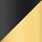 black shade - brass stem - black marble base