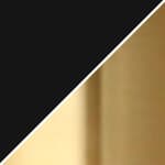 black / brass