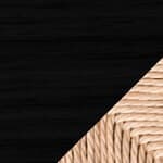 natural papercord seat / oak, black lacquered