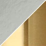 structured clear glass / semi-matte brass base
