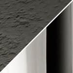 structured smoke glass / chrome base