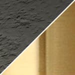 structured smoke glass / semi-matte brass base