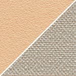 small - pure leather / natural linen