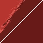 brick red - back-lacquered fluted glass top / glossy lacquered base