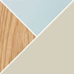 medium, 51.2" x  23.6" - taupe, clear glass / natural oak