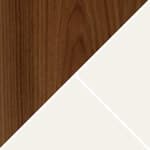 walnut veneer top / white column / white foot