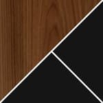 walnut veneer top / black column / black foot