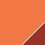 amber top / brick red base