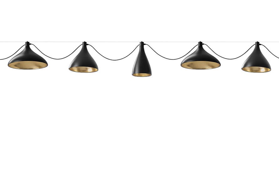 swell 3 string mixed pendant lamps