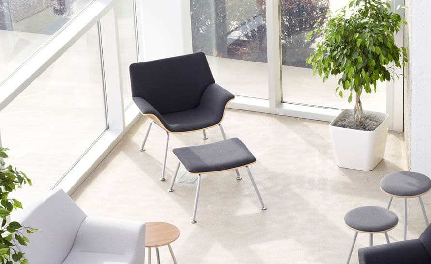swoop plywood ottoman