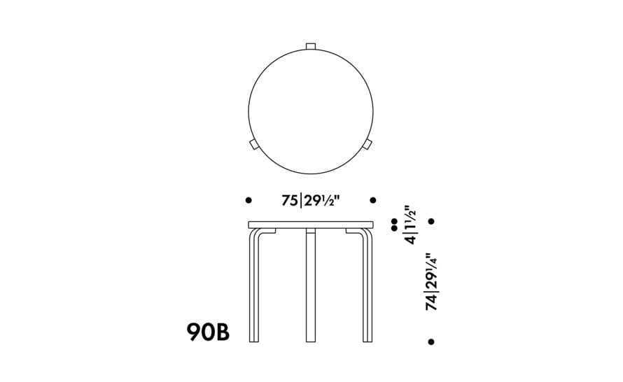 aalto table 90b