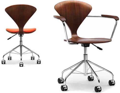 cherner task chair with upholstered seat & back – thumbnail image #3