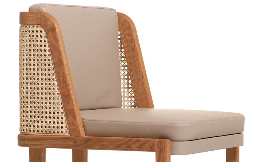 throne dining chair 272 with rattan