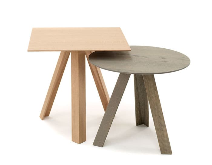 tre side table with wood top