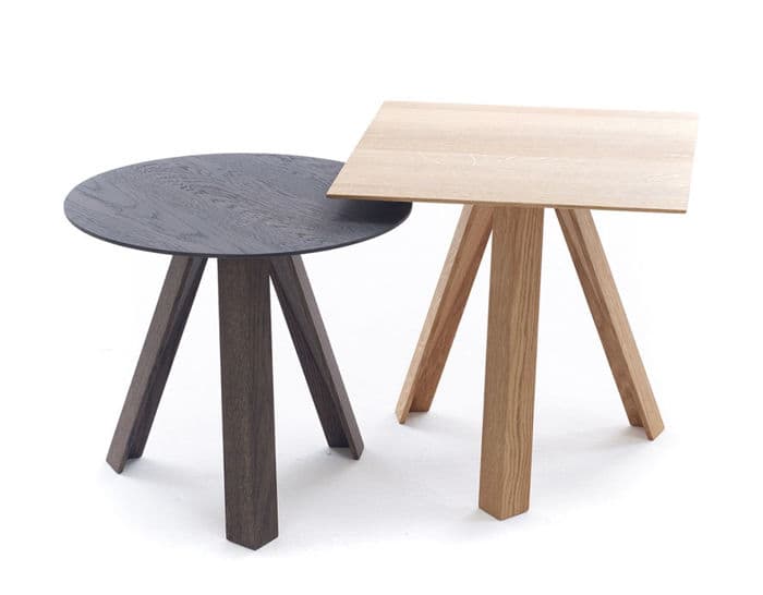 tre side table with wood top