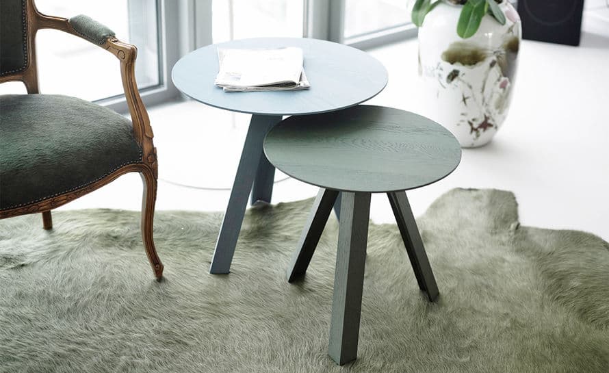 tre side table with wood top