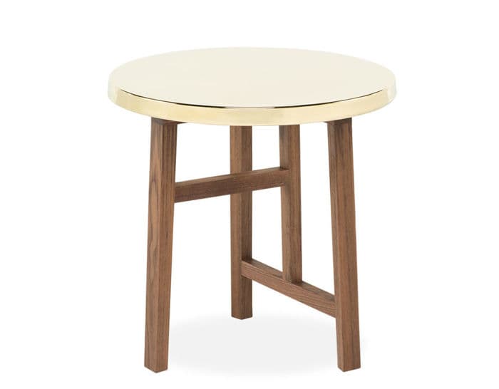 trio side table with brass top 754sb