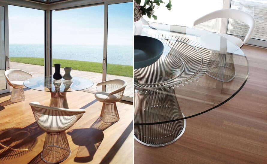 platner gold plated arm chair