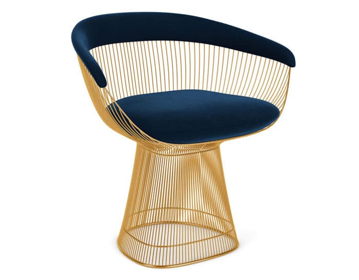 platner gold plated arm chair