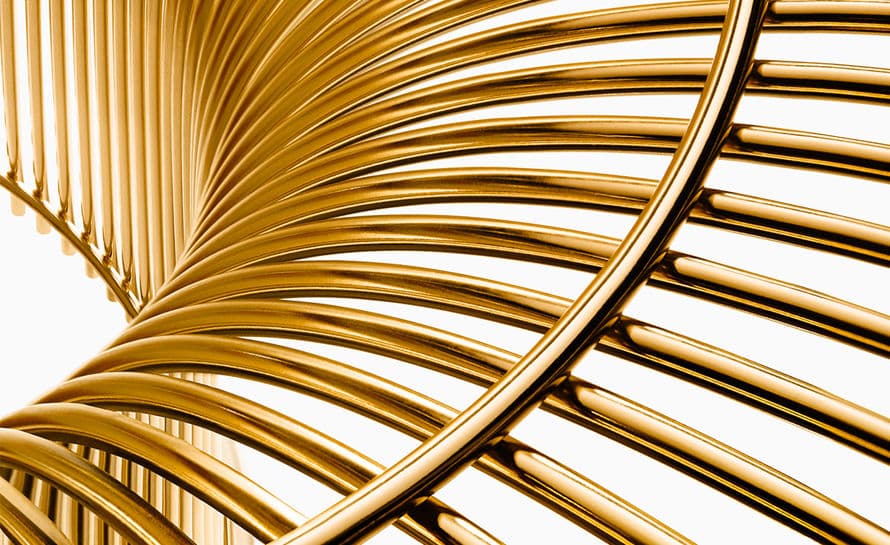 platner gold plated coffee table 36" dia.