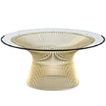 platner gold plated coffee table 36" dia.