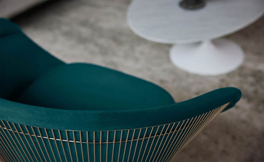 platner gold plated lounge chair