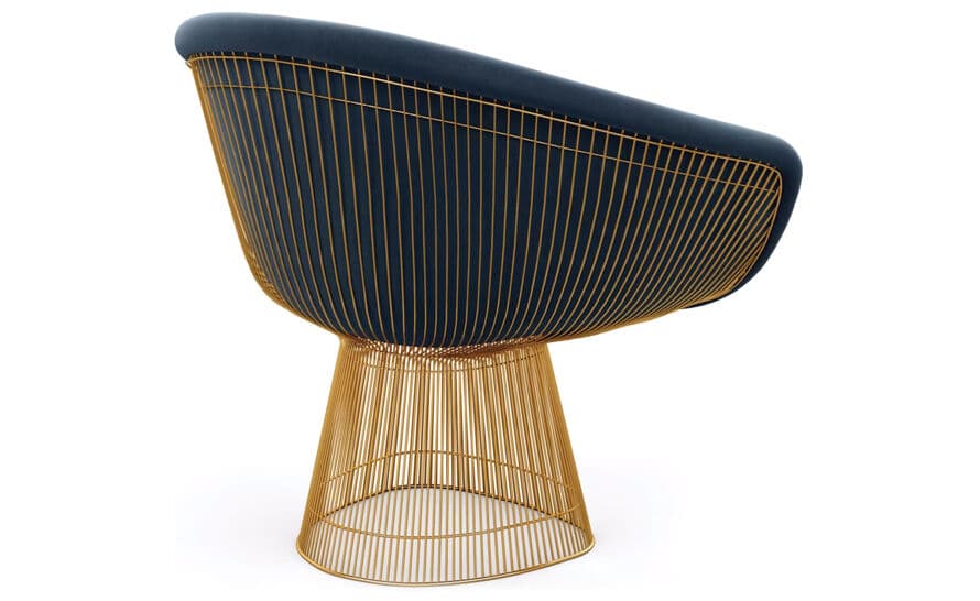 platner gold plated lounge chair