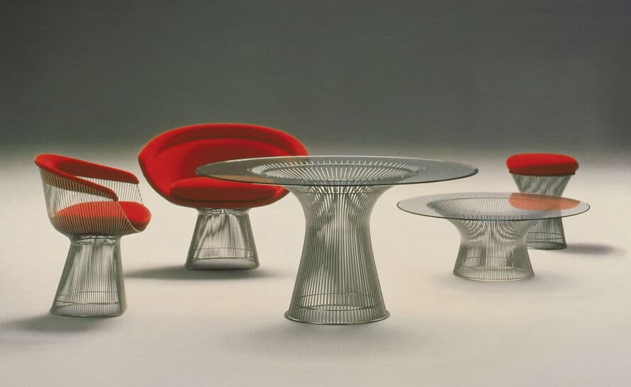 platner gold plated stool