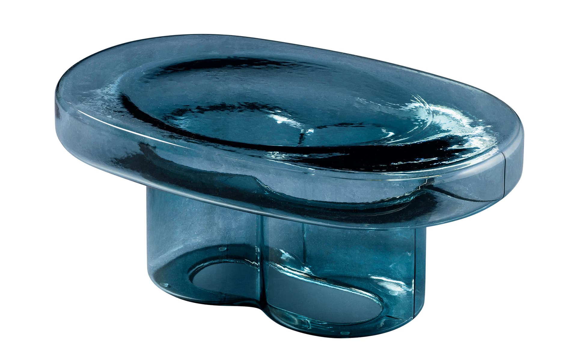 Soda Table Oval / blue grey