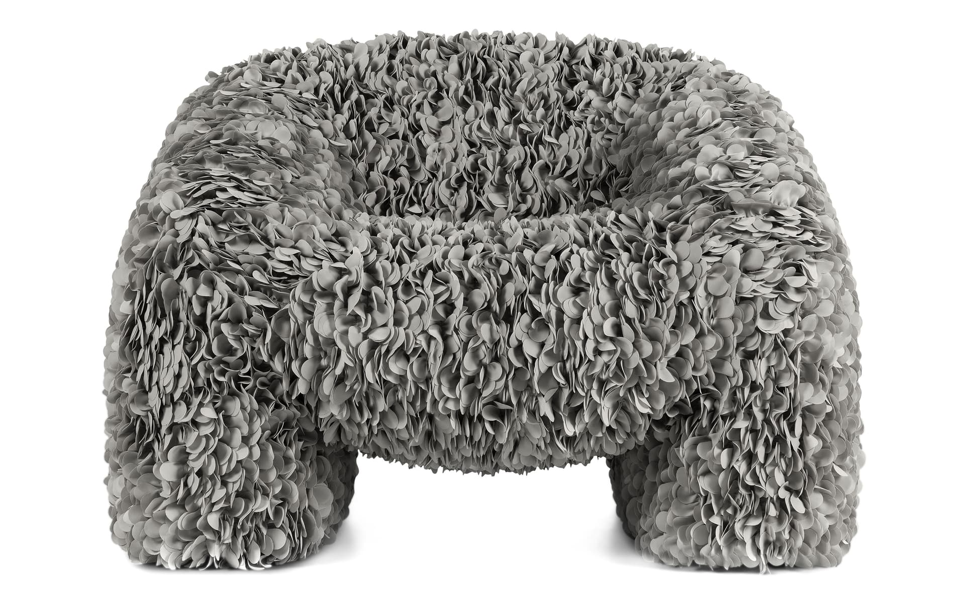 Hortensia Armchair / hortensia petals / grey