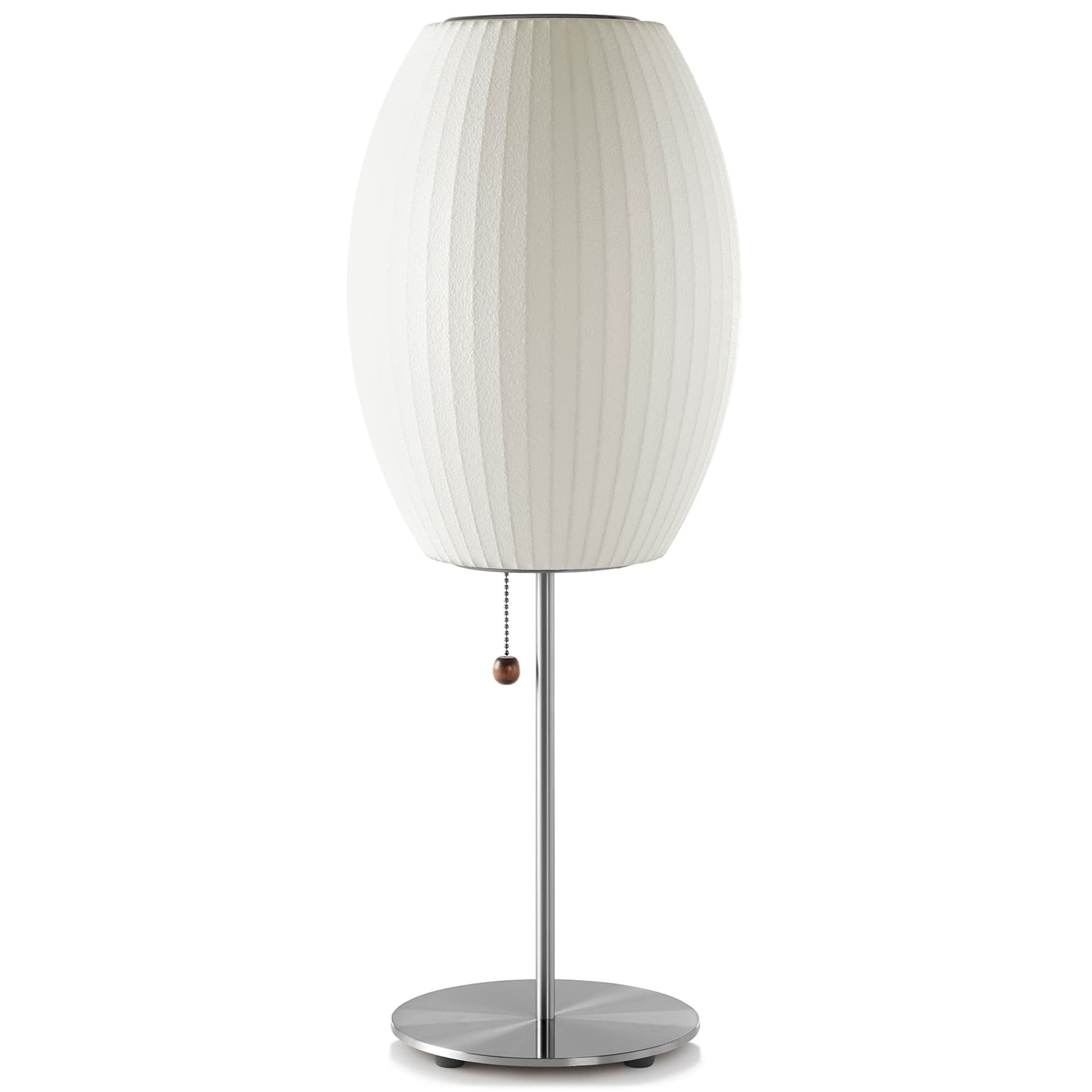 nelson lotus table lamp cigar / brushed nickel base