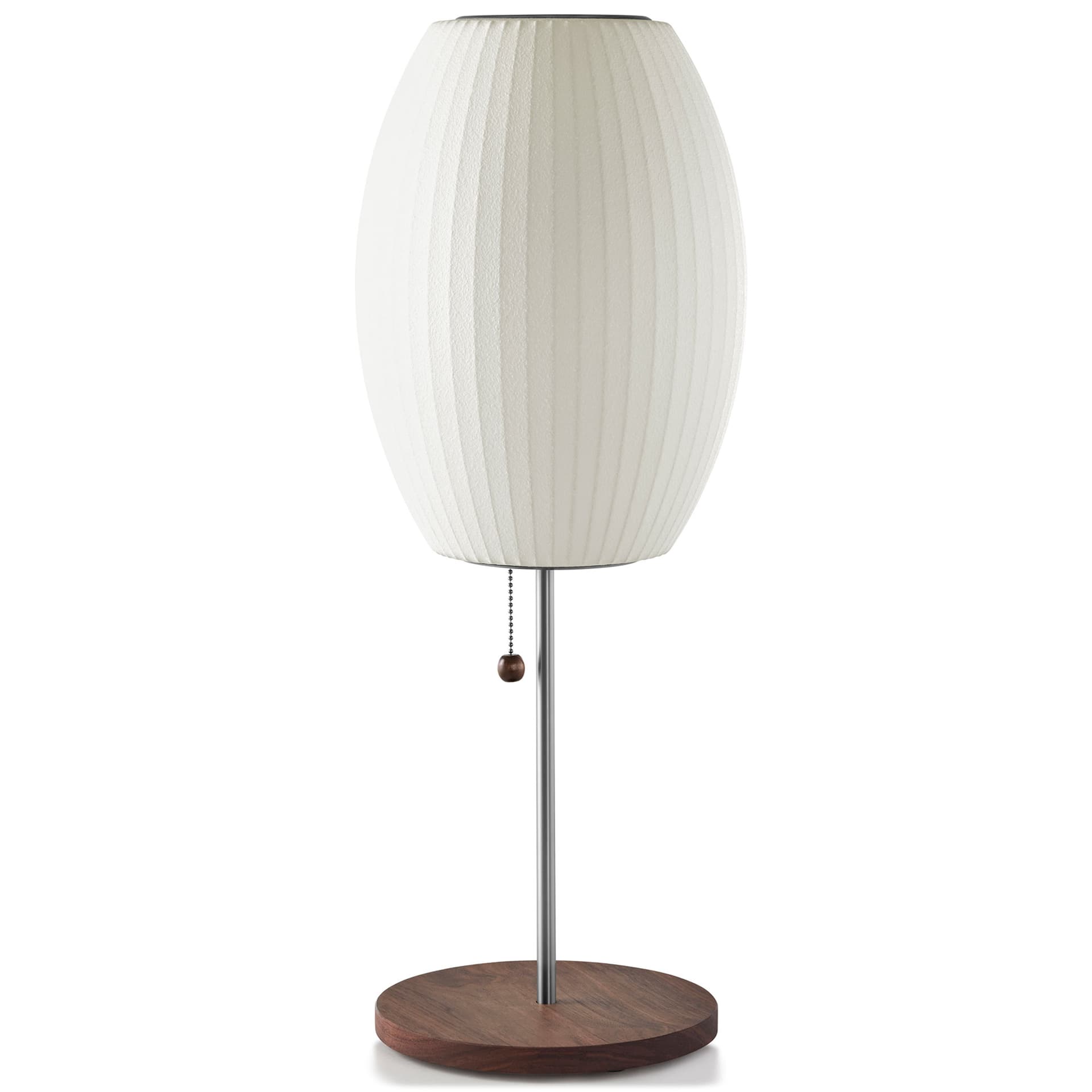 nelson lotus table lamp cigar / walnut base