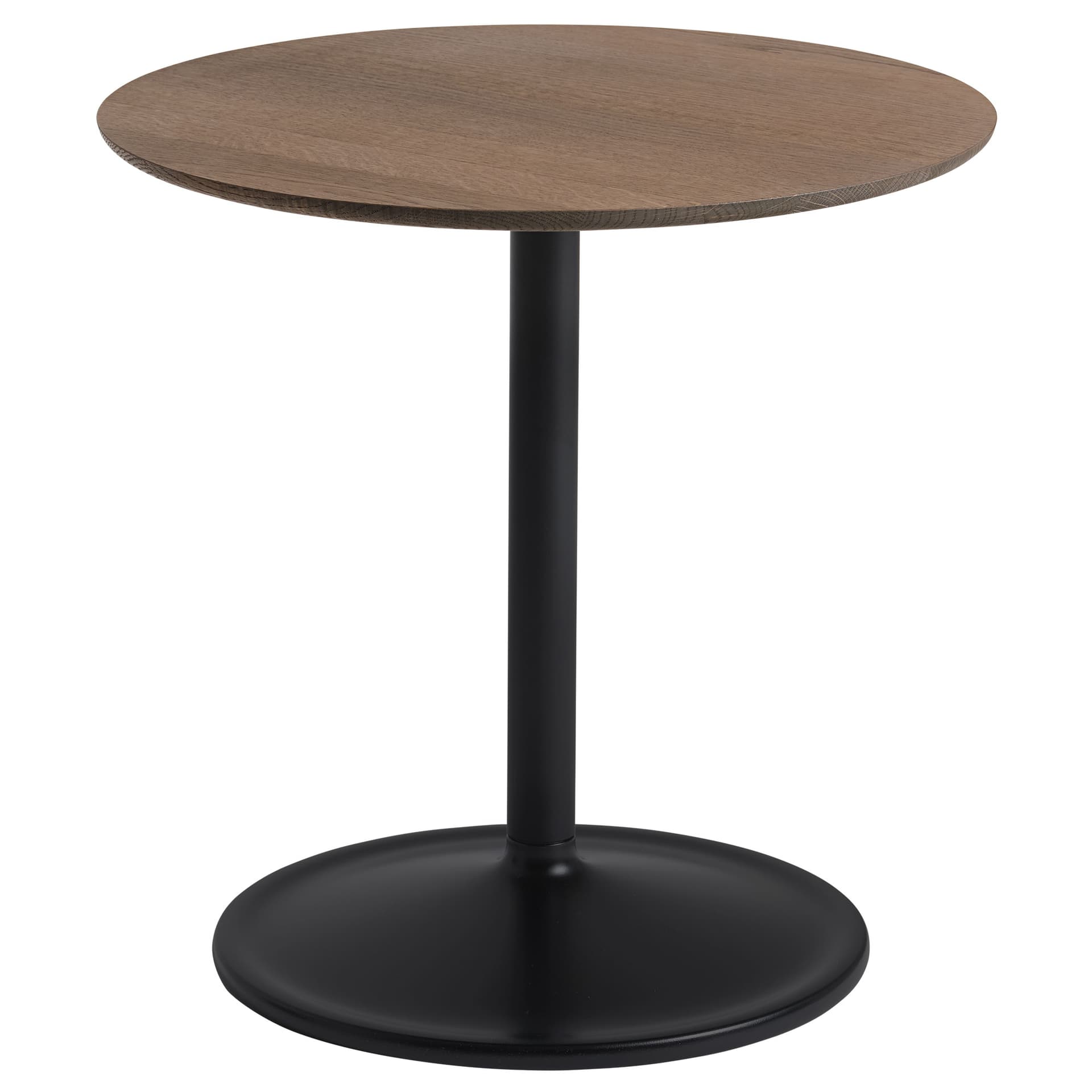 Soft Side Table / 18.9" diameter x 18.9" h - smoked oak / black