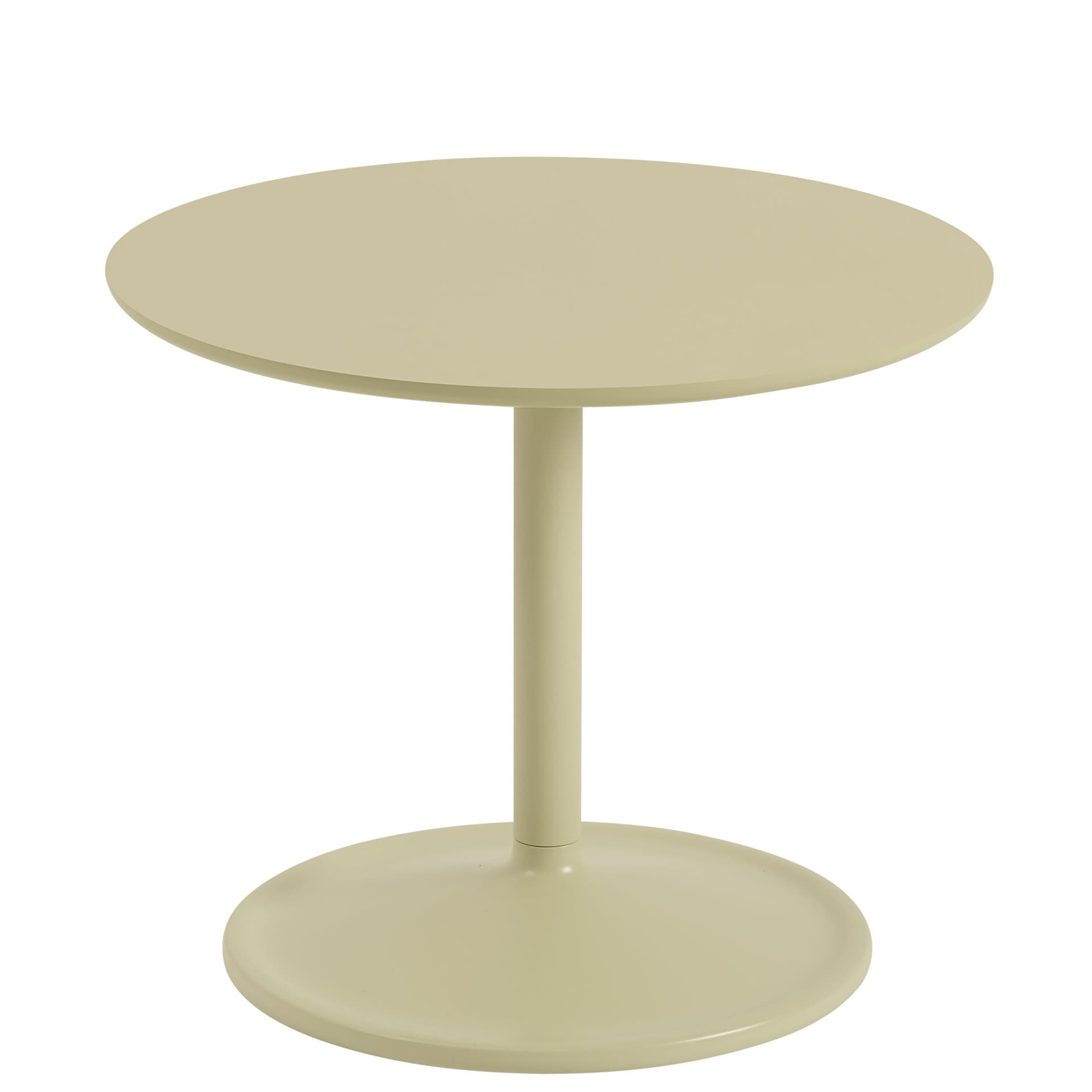 Soft Side Table / 18.9" diameter x 15.7" h - beige green laminate / beige green