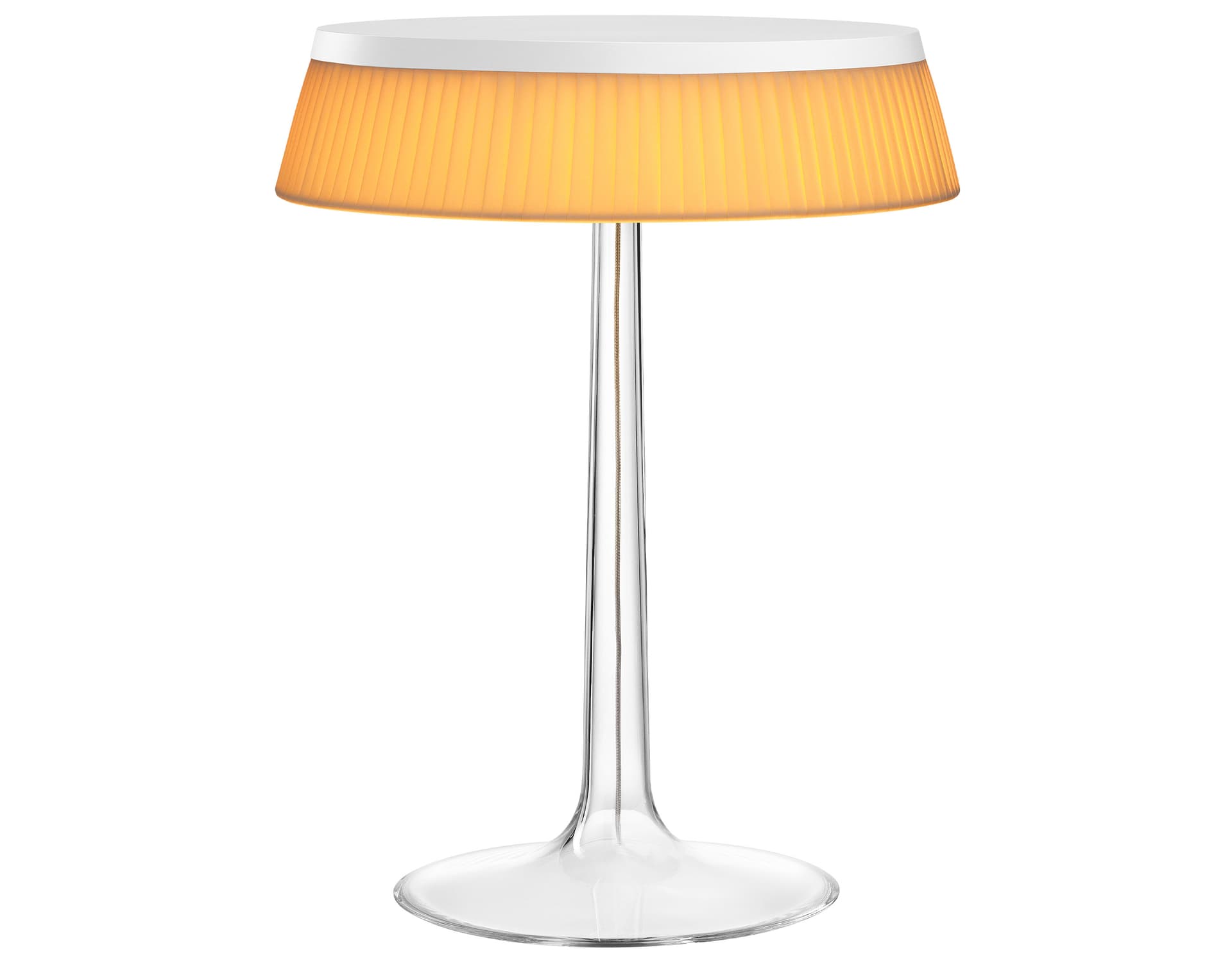 bon jour table lamp / white / fabric