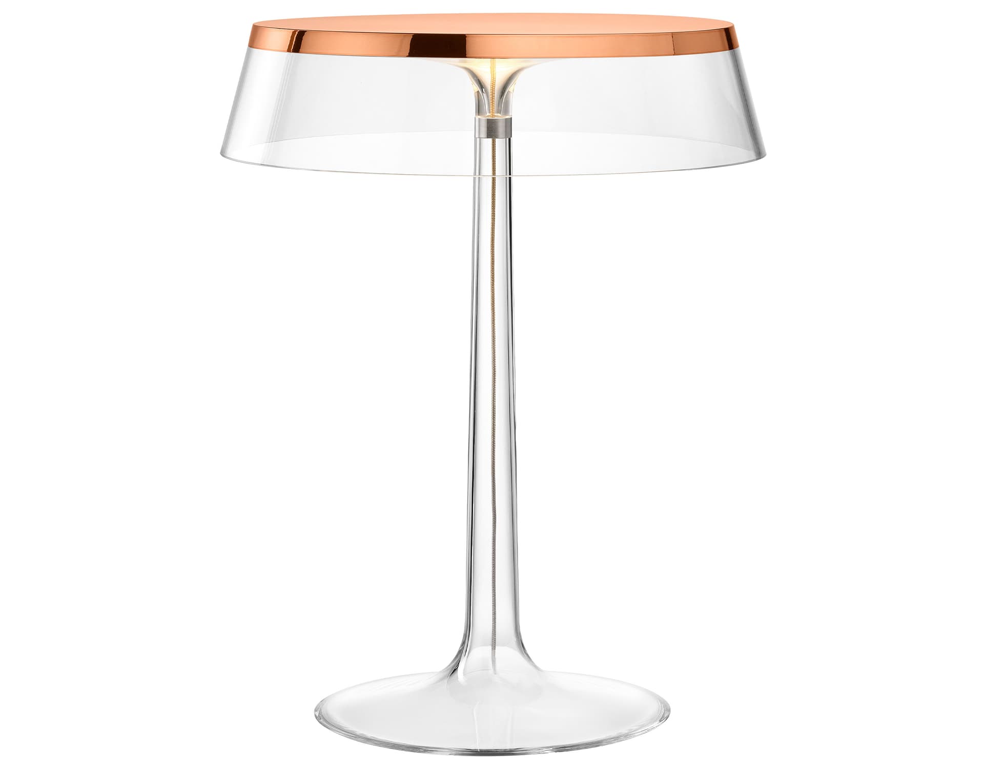 bon jour table lamp / copper / transparent