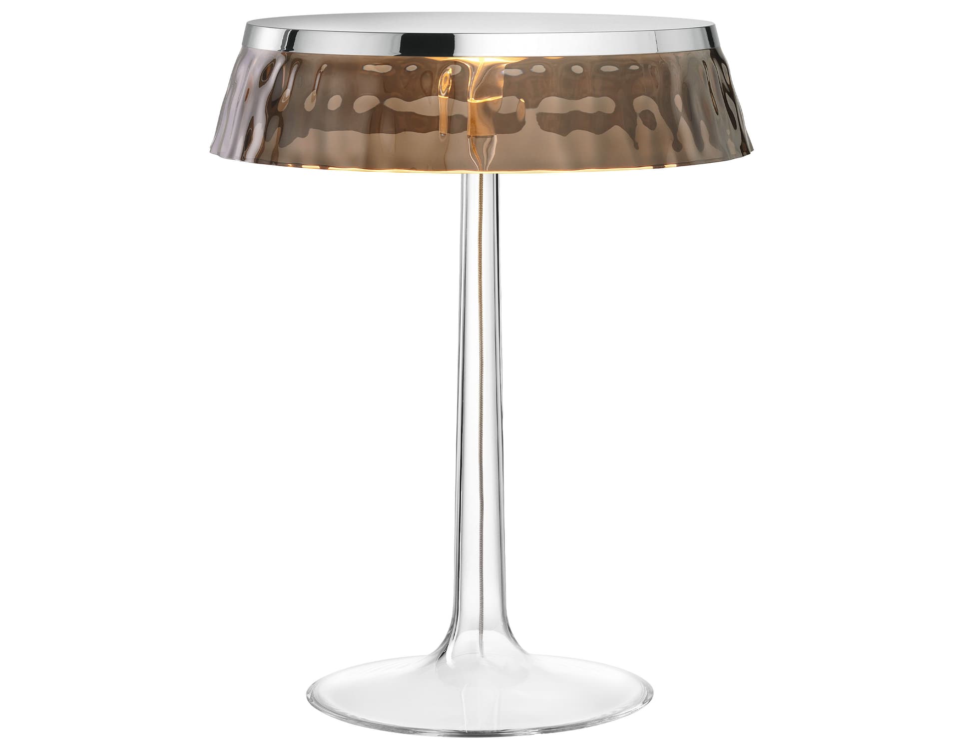 bon jour table lamp / chrome / fumee