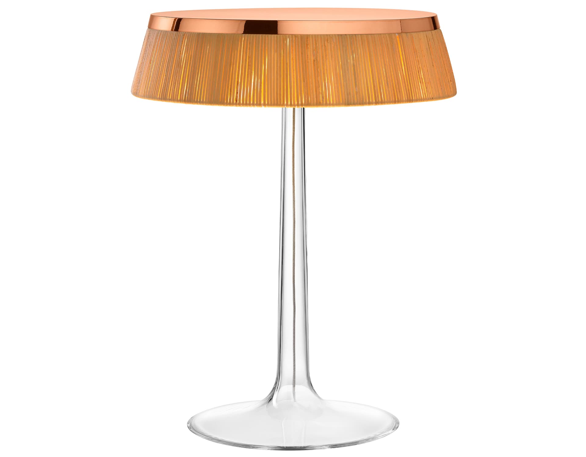 bon jour table lamp / copper / rattan