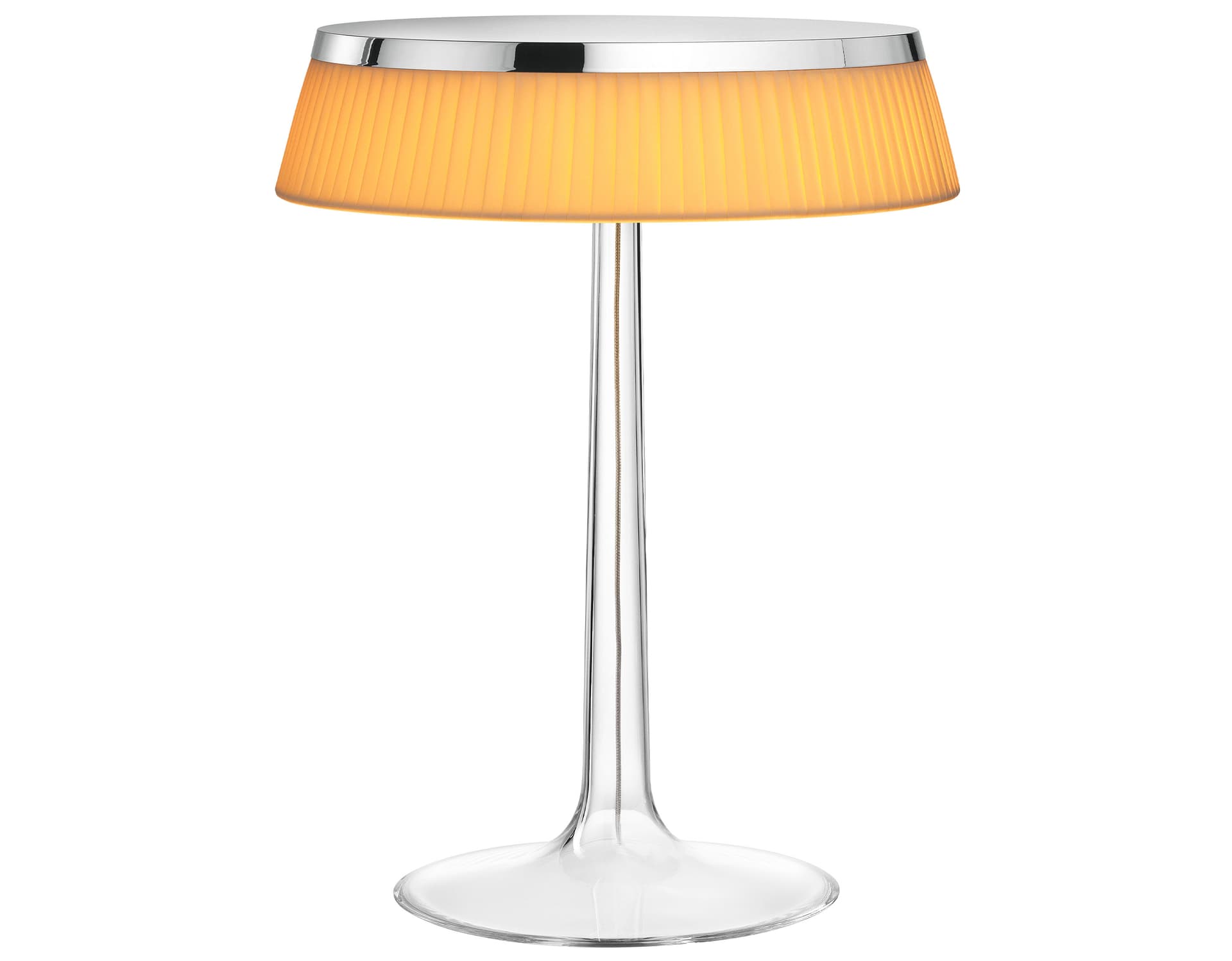 bon jour table lamp / chrome / fabric