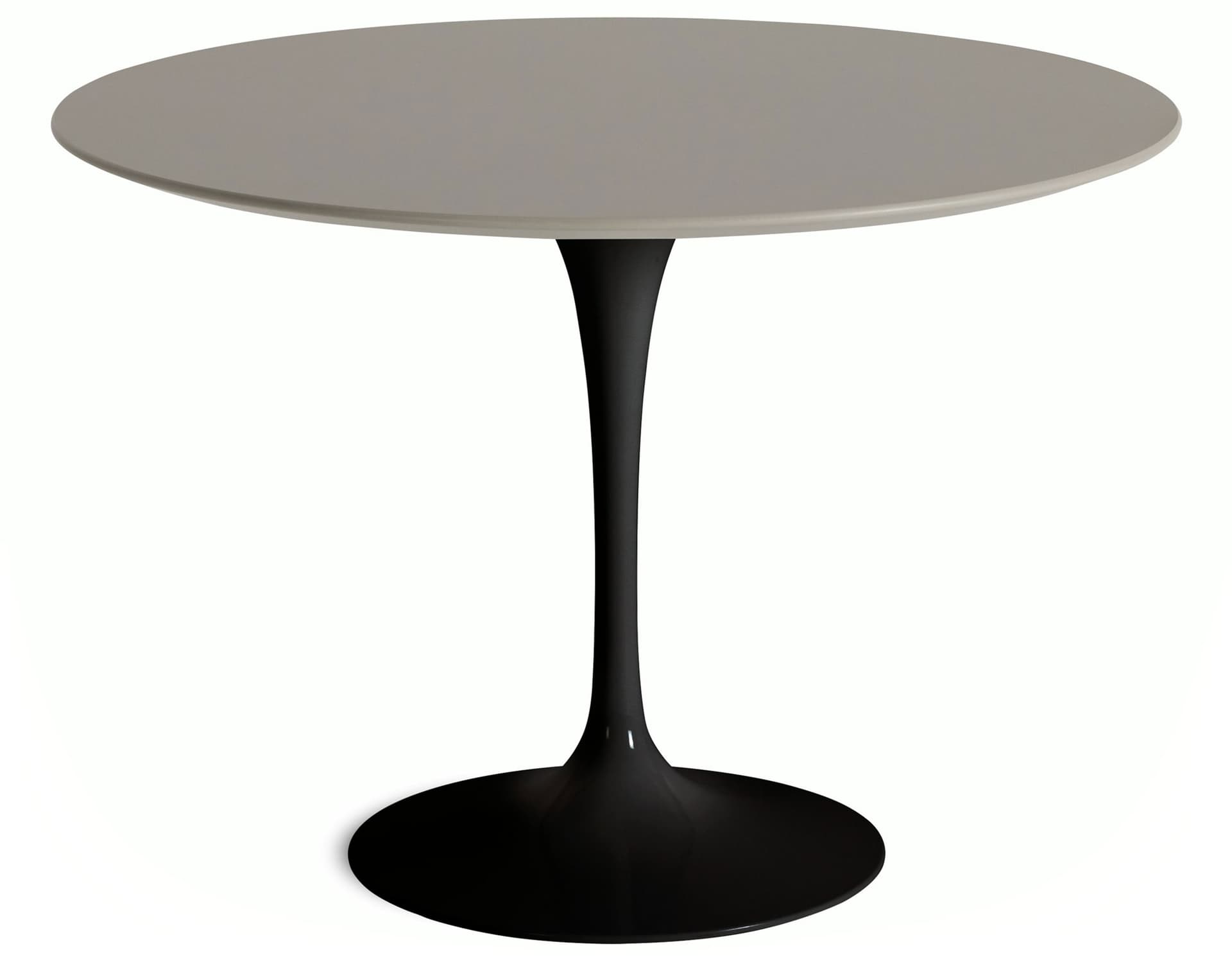 saarinen dining table - 42" round / high gloss - black / laminate - modern clay