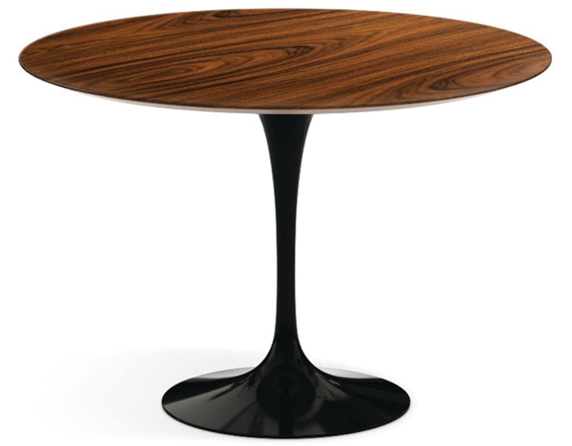 saarinen dining table - 42" round / high gloss - black / veneer - rosewood