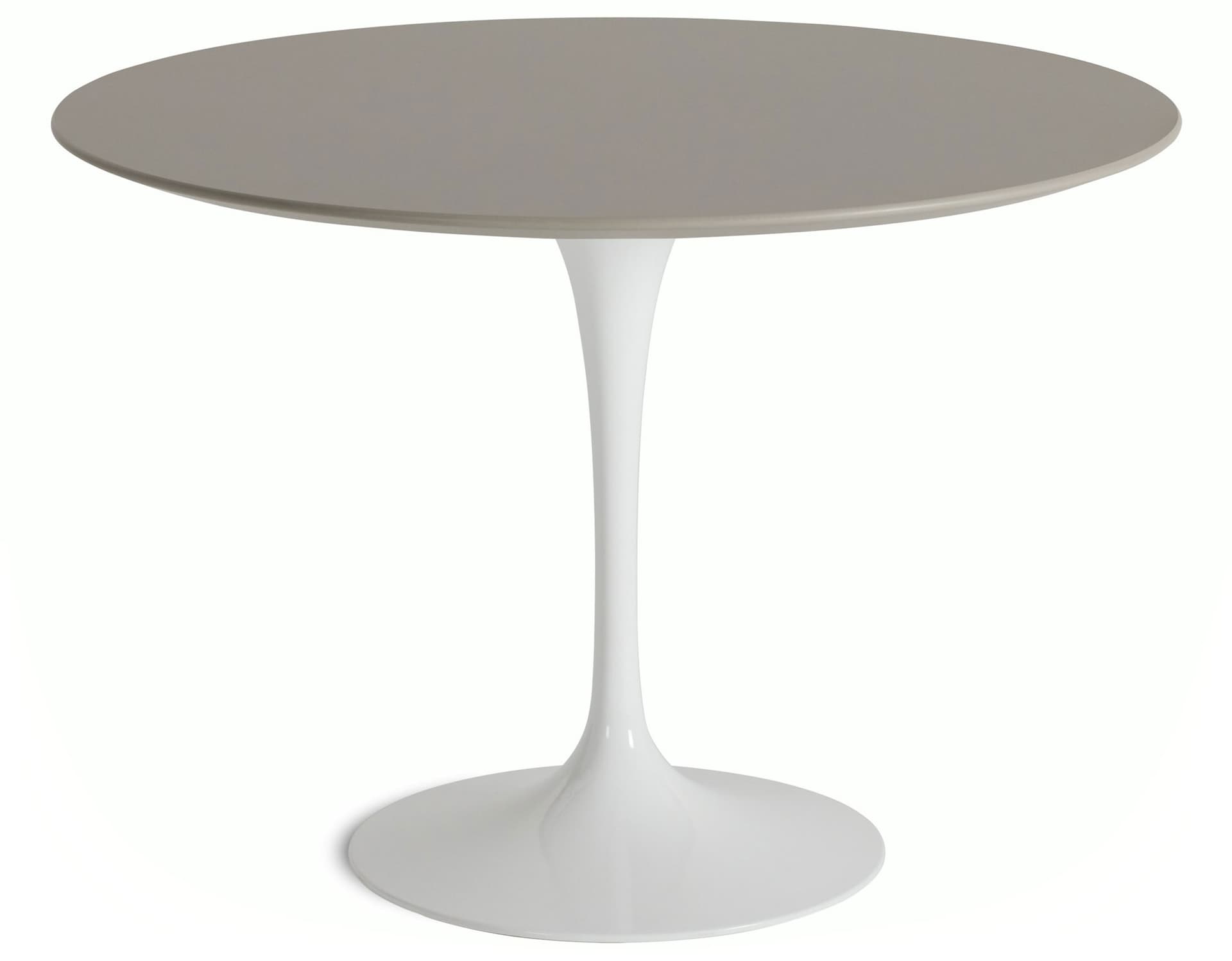 saarinen dining table - 42" round / high gloss - white / laminate - modern clay