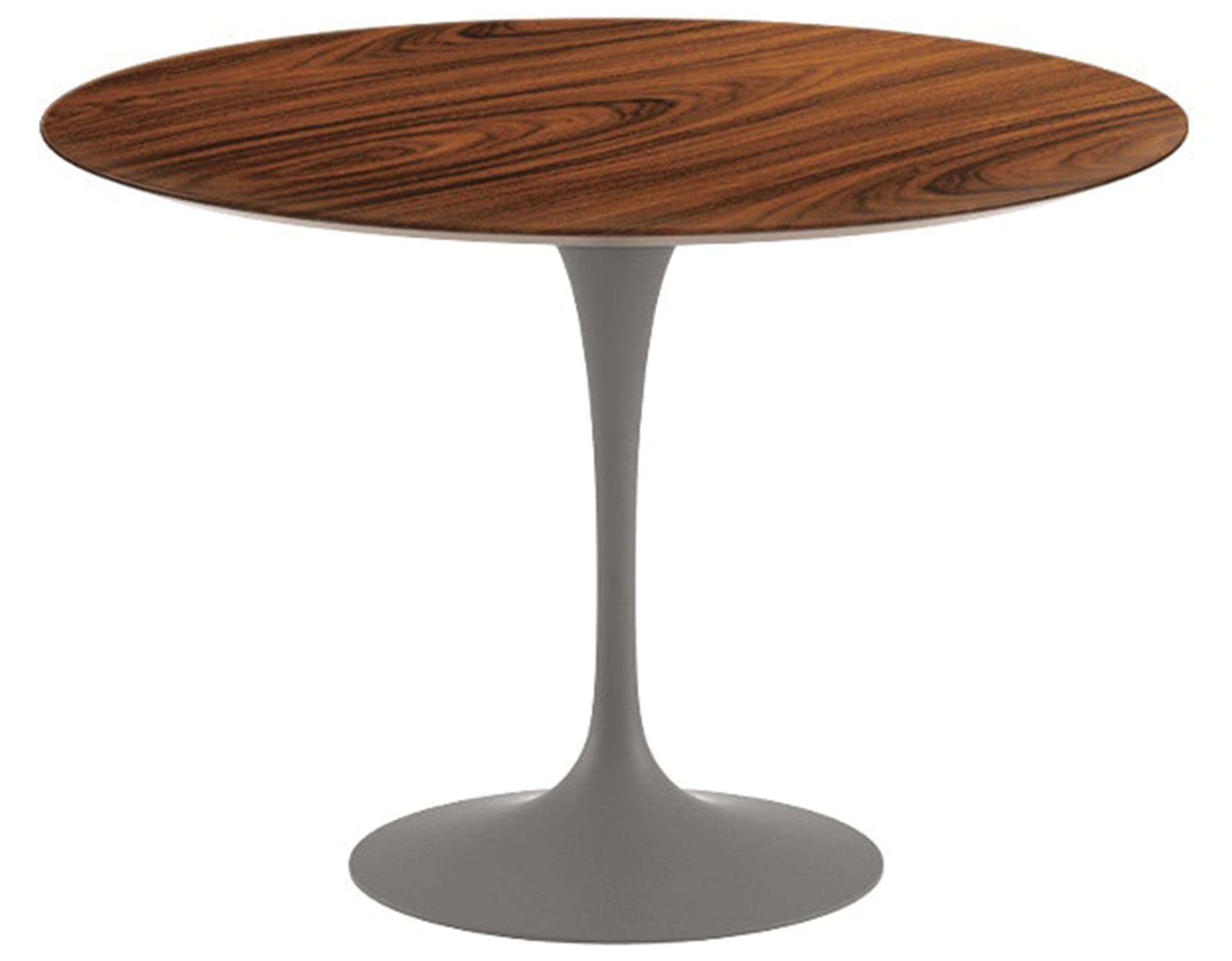 saarinen dining table - 42" round / satin - grey / veneer - rosewood