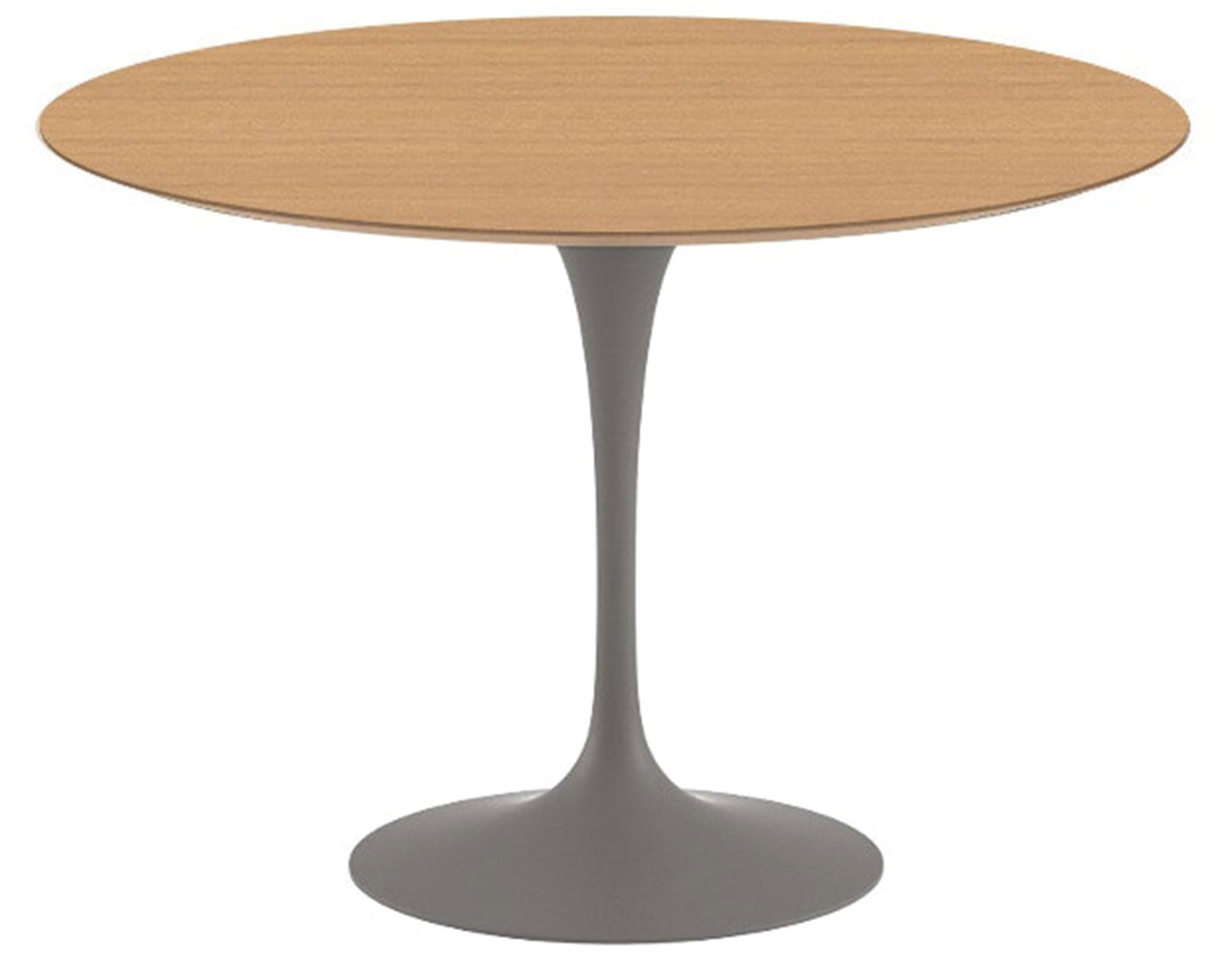 saarinen dining table - 42" round / satin - grey / veneer - light oak