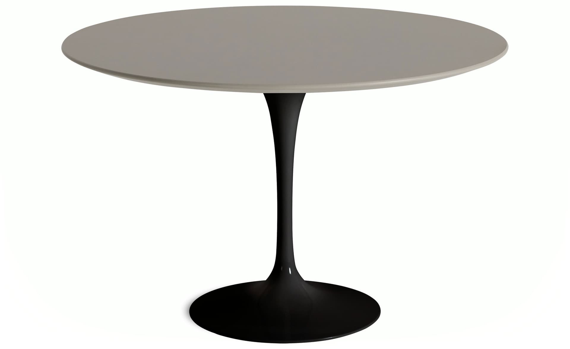saarinen dining table - 54" round / high gloss - black / laminate - modern clay
