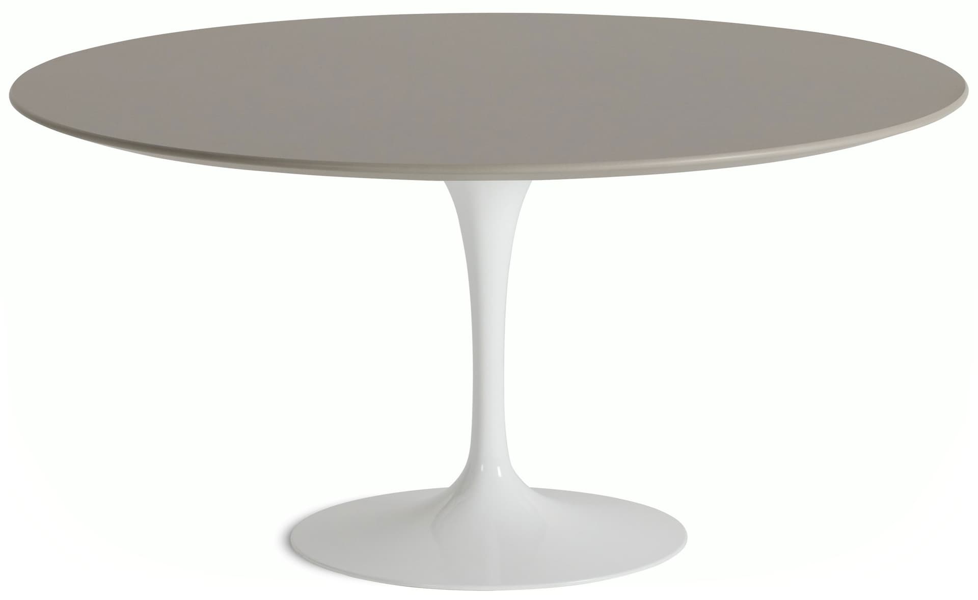 saarinen dining table - 60" round / high gloss - white / laminate - modern clay