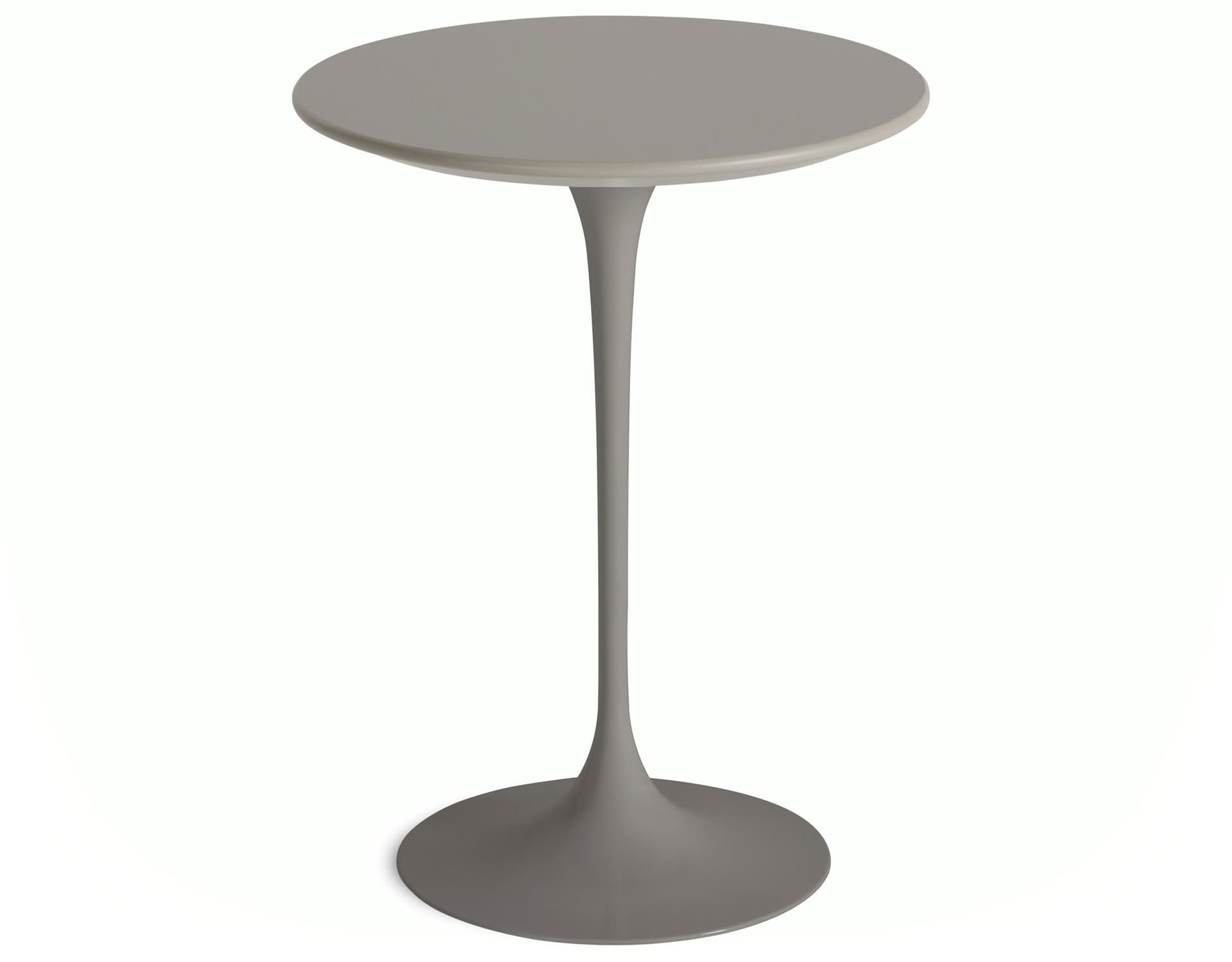saarinen side table - 16" round / laminate - modern clay / satin - grey