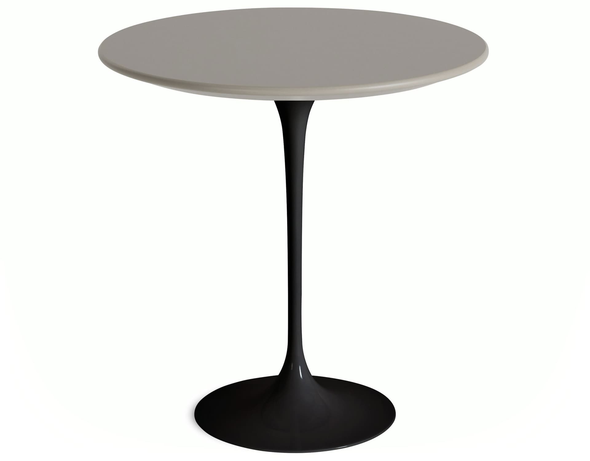 saarinen side table - 20" round / laminate - modern clay / high gloss - black